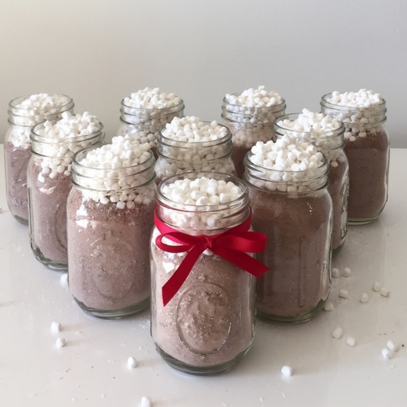 HOMEMADE DECORATIVE COCOA GIFT MASON JARS - Picture 2 of 3
